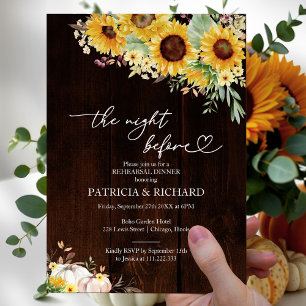 Pumpkin Fall The Night Before Rehearsal Dinner Invitation