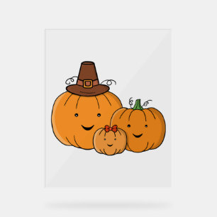 Pumpkin Family Acrylic Sign