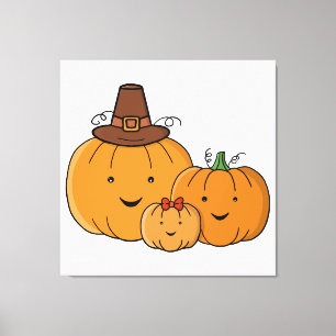 Pumpkin Family Canvas Print