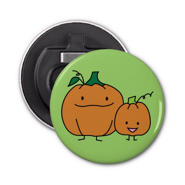 Pumpkin family parent child Thanksgiving Halloween Bottle Opener (Front)