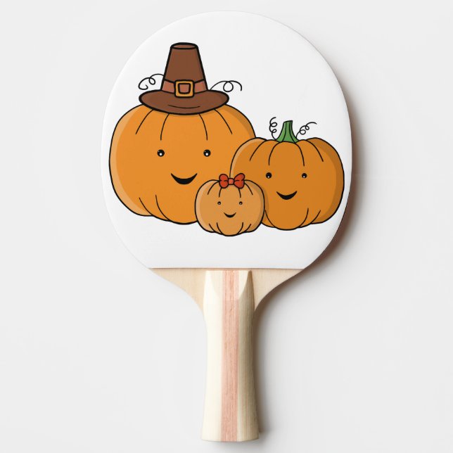 Pumpkin Family Ping Pong Paddle (Front)