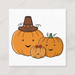 Pumpkin Family Square Business Card