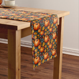 Pumpkin Fancy Thanksgiving Short Table Runner