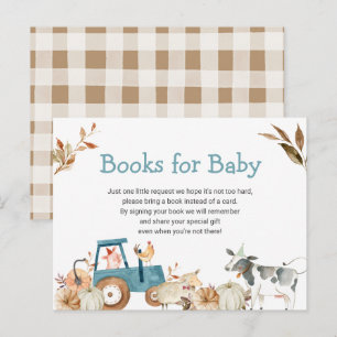 Pumpkin Farm Animal Tractor Books for Baby Postcard