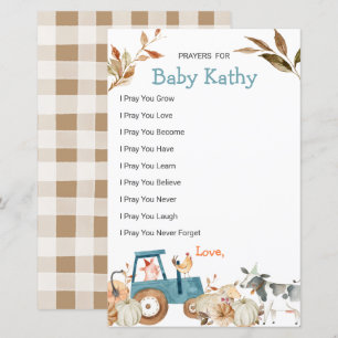 Pumpkin Farm Animal Tractor Love Prayers for Baby