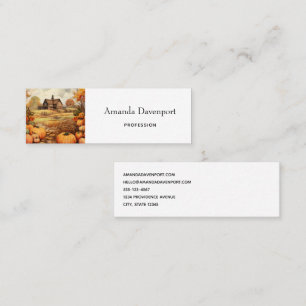  Pumpkin Farm Fall Harvest Thanksgiving Mini Business Card
