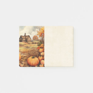 Pumpkin Farm Fall Harvest Thanksgiving Post-it Notes