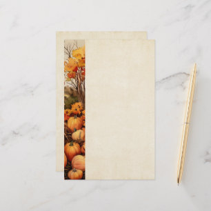 Pumpkin Farm Fall Harvest Thanksgiving Stationery