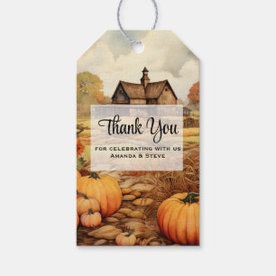 Pumpkin Farm Fall Harvest Thanksgiving Thank You Gift Tags