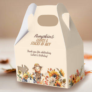 Pumpkin Farm Fall Sunflower Birthday Favour Box