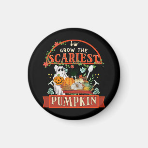 Pumpkin Farmer Halloween Magnet