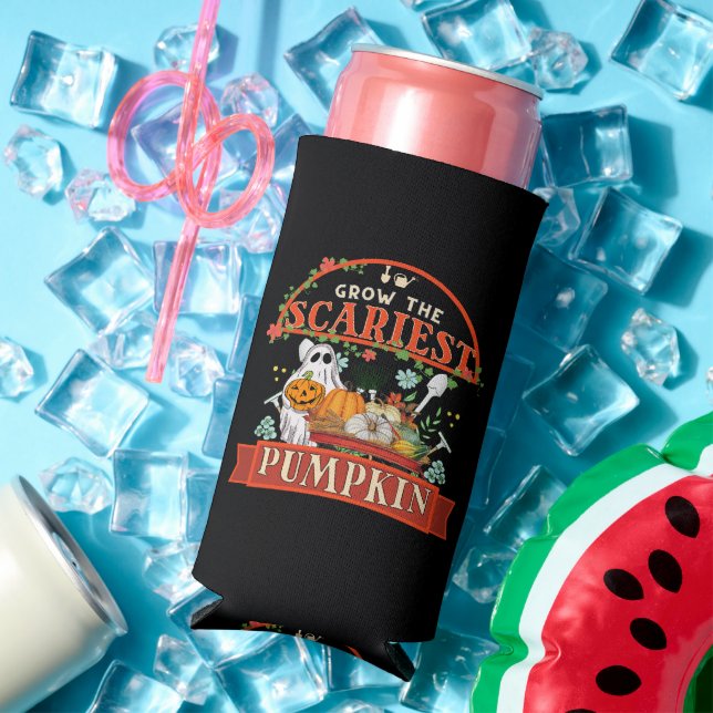 Pumpkin Farmer Halloween Seltzer Can Cooler (In Situ Summer)