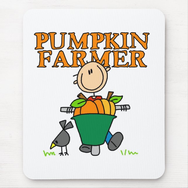 Pumpkin Farmer Mouse Mat (Front)
