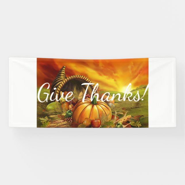 pumpkin field cornucopia banner (Horizontal)