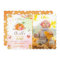 Pumpkin First birthday invitation Autumn Fall Pink