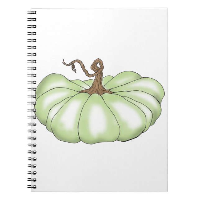 pumpkin flat green notebook (Front)