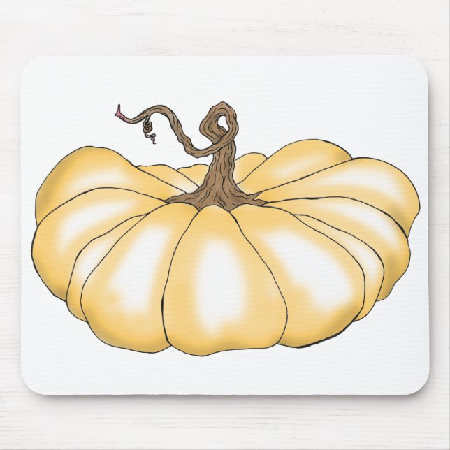 pumpkin flat orange mouse mat (Front)