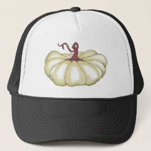 pumpkin flat tan trucker hat