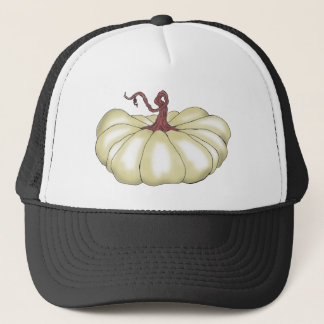 pumpkin flat tan trucker hat