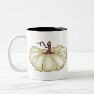 pumpkin flat tan Two-Tone coffee mug