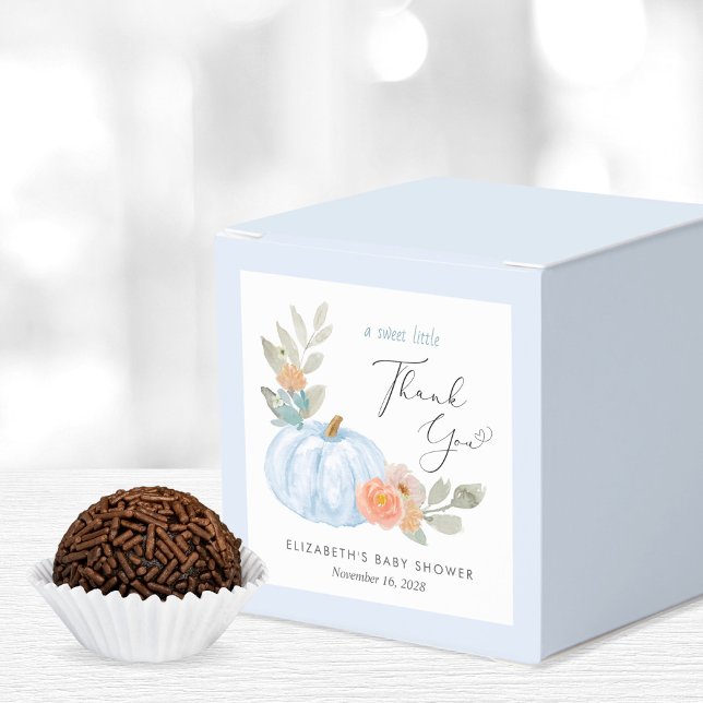 Pumpkin Floral Baby Boy Shower Favour Box (Creator Uploaded)