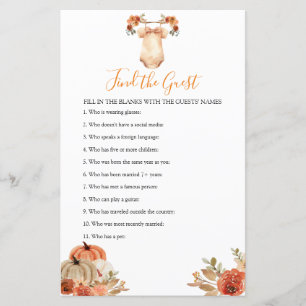 Pumpkin Floral Baby Clothes Find The Guest Game