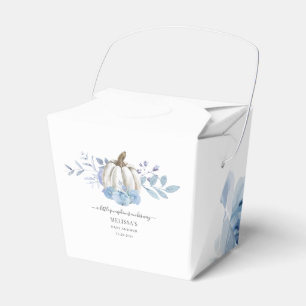 Pumpkin Floral Blue Lilac Baby Shower Favour Box