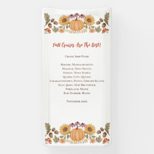 Pumpkin Floral Fall Autumn Cruise Ship Banner