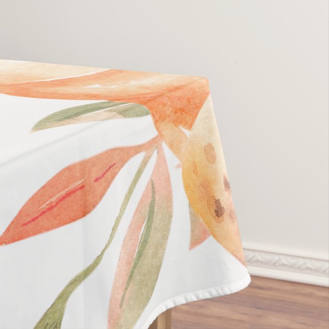 Pumpkin Floral Thanksgiving  Tablecloth (In Situ)