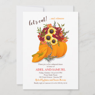Pumpkin Flower Arrangement Invitation