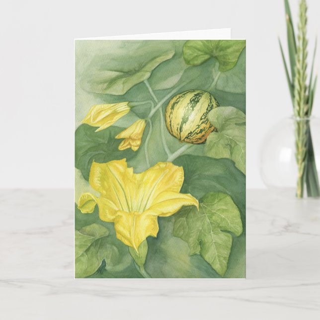 Pumpkin flower card (Front)