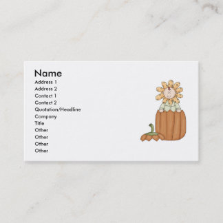Pumpkin Flower Kid Business Card