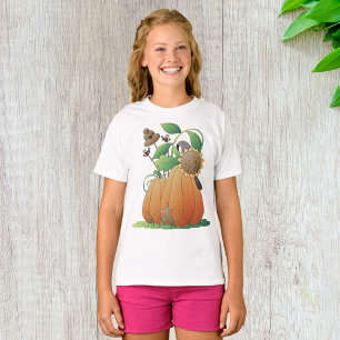 Pumpkin Flowers And Bees T-Shirt
