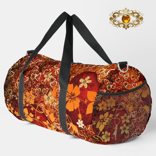 Pumpkin Flowers Duffle Bag (Creator Uploaded)