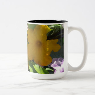 PUMPKIN FLOWERS Two-Tone COFFEE MUG