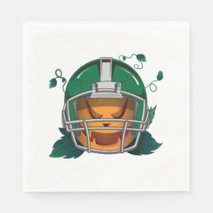 pumpkin football halloween napkin