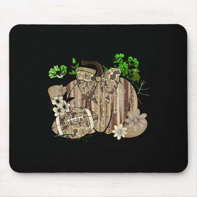 Pumpkin Football Western Retro Tis The Season Coun Mouse Mat (Front)