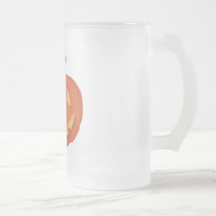 Pumpkin for Halloween 1 Frosted Glass Beer Mug