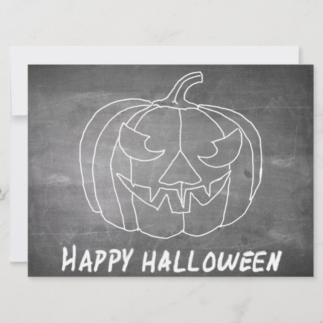 Pumpkin for Halloween 3 chalkboard look (Front)