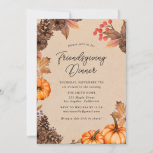Pumpkin Friendsgiving Invitation