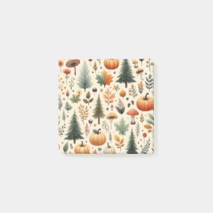 Pumpkin Fun Autumn Thanksgiving Orange Fall Leaves Post-it Notes