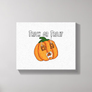 Pumpkin funny naughty gift prank Halloween Canvas Print