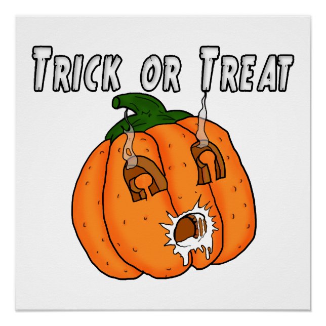 Pumpkin funny naughty gift prank Halloween Poster (Front)
