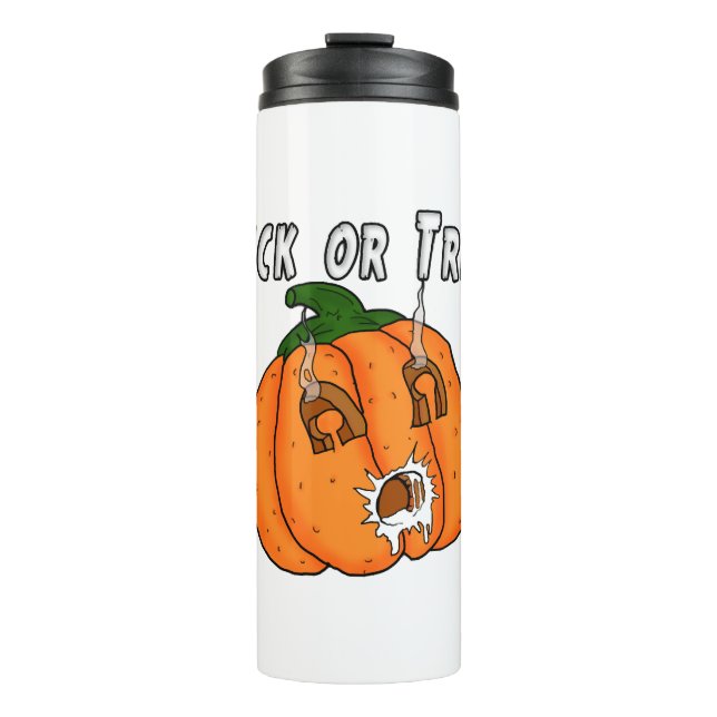 Pumpkin funny naughty gift prank Halloween Thermal Tumbler (Front)