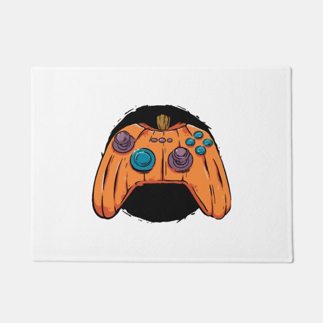 PUMPKIN GAMEPAD HALLOWEEN GAMING DOORMAT (Front)