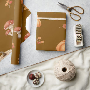Pumpkin Garden Elegant Fall Design Collection Wrapping Paper