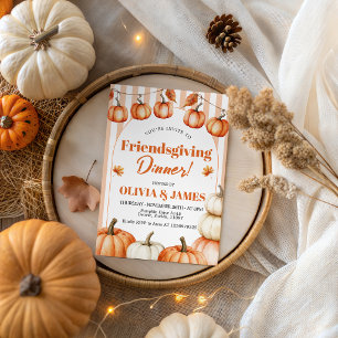 Pumpkin Garland Friendsgiving Arch Invitation