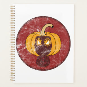 Pumpkin gas mask Halloween design Planner