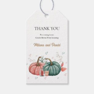 Pumpkin Gender Reveal Thank You Favour Tag