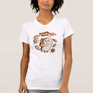 Pumpkin Ghost Autumn Latte T-Shirt